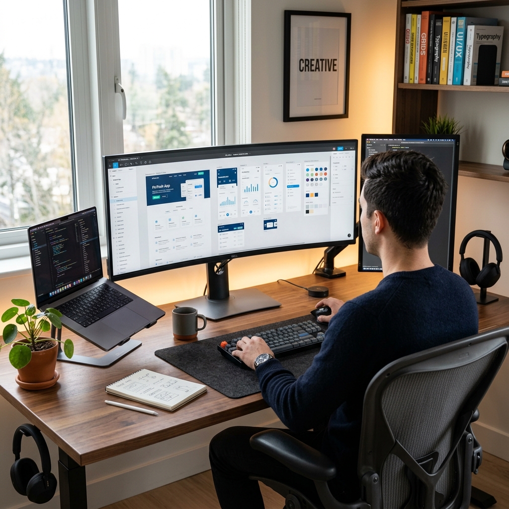 Widescreen Widespan Monitor Workplace
